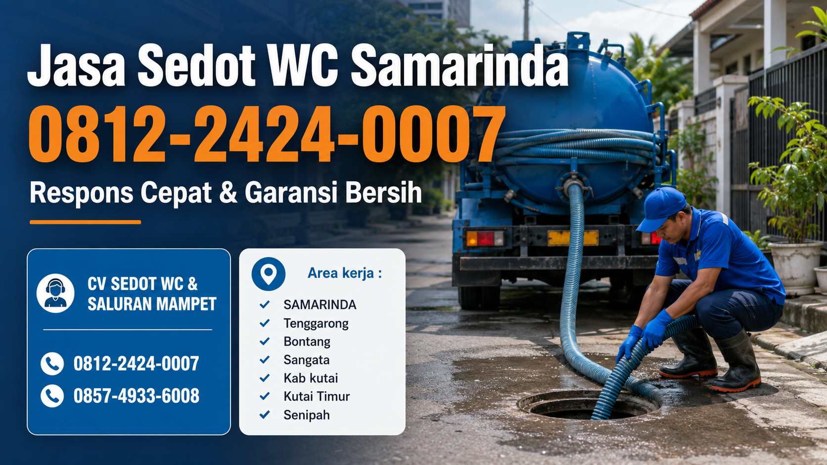 Jasa Sedot WC Samarinda 0812-2424-0007 - Respons Cepat & Garansi Bersih